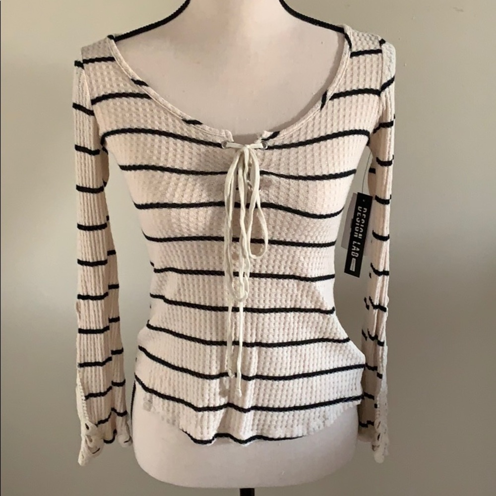 DESIGN LAB knit long sleeve top